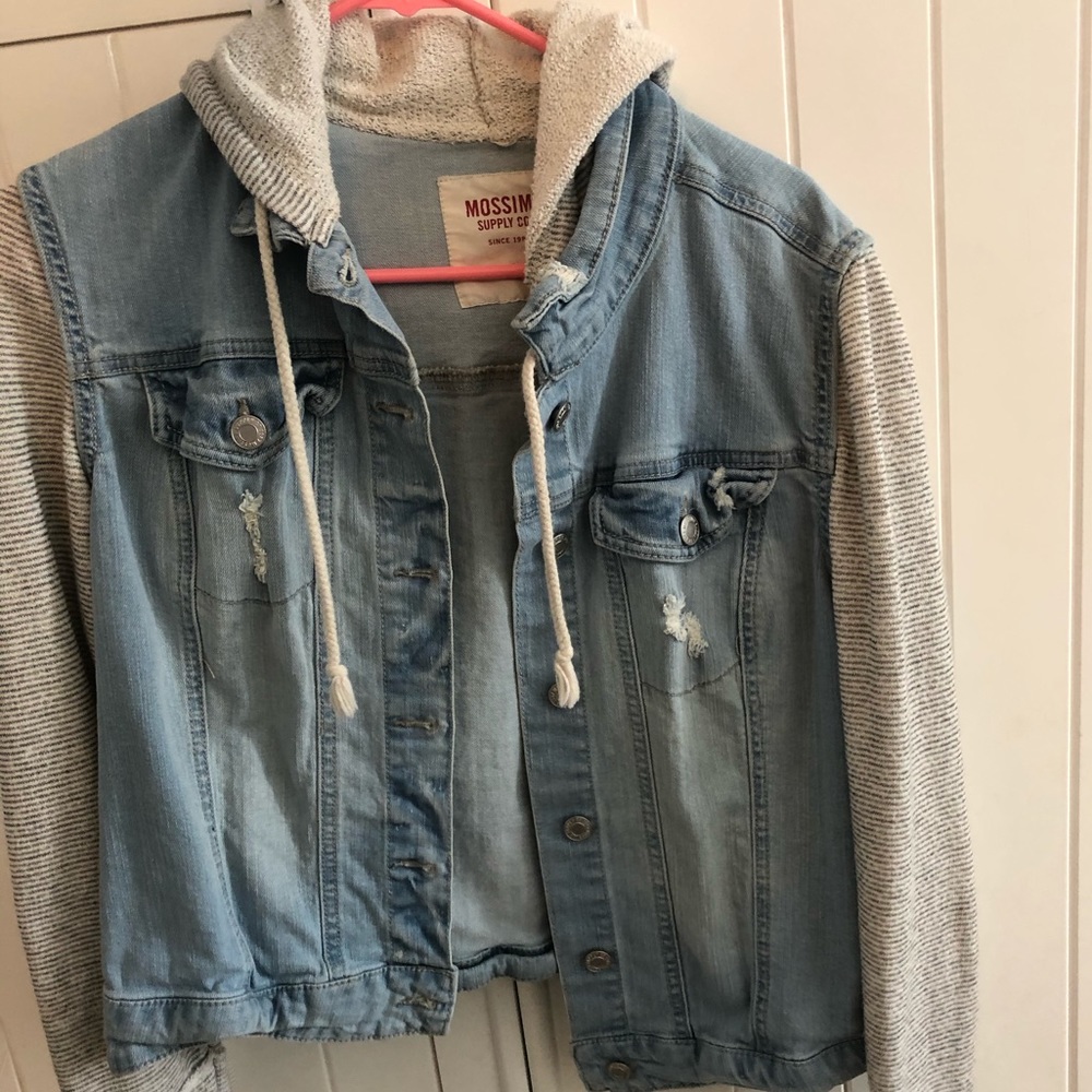 Jean jacket sweatshirt combo